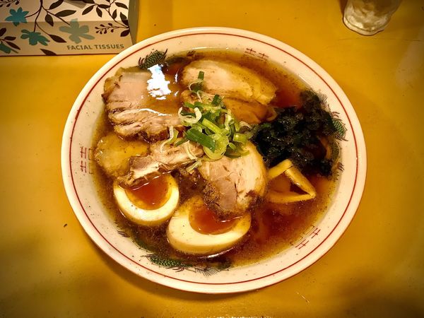 「肉中華そば+味玉」@中華そば 笑天の写真