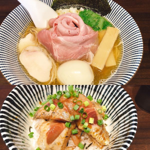 「特製白醤油煮干しそば:1,020円、イワシ丼:450円」@寿製麺 よしかわ 西台駅前店の写真