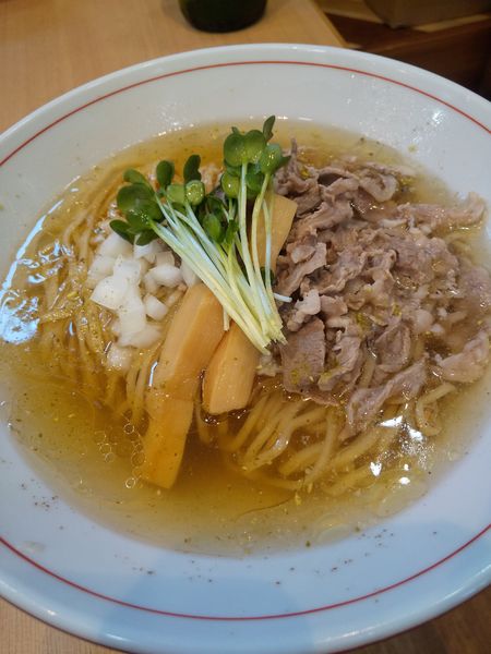「【限定】冷た～い！和風山椒塩SOBA～和牛しゃぶのせ850円」@拉麺 イチバノナカの写真