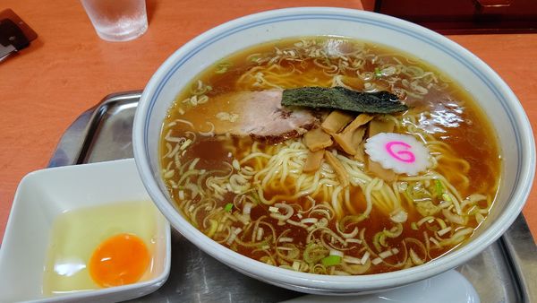 「中華麺&生タマゴ」@河辺大勝軒の写真