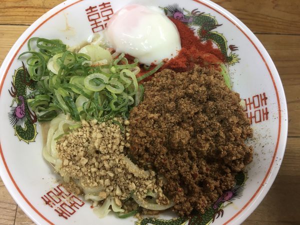 「汁なし坦々麺＋温玉」@自家製麺 てんかの写真