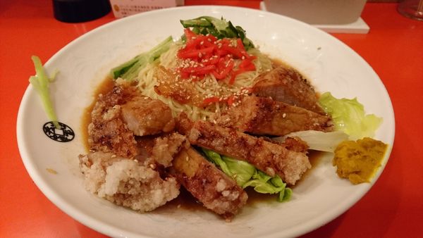 「【昼】冷やし排骨麺」@中華そば 天宝の写真