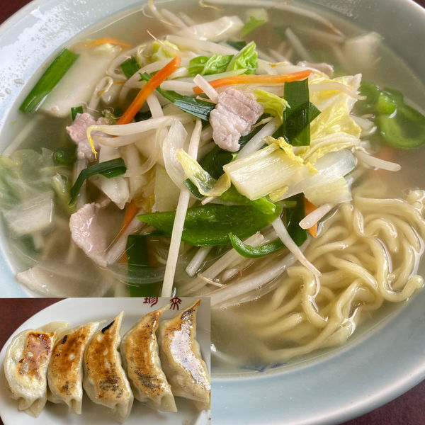 「タンメン＋ギョウザ」@中華料理 珍来の写真