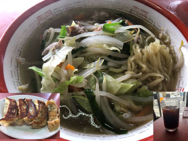 「タンメン550円、餃子400円、アイスコーヒーサービス」@金丸珍來の写真