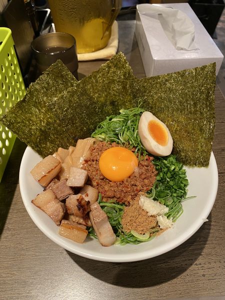 「全部のせ台湾混ぜそば」@麺屋こころ 立川店の写真