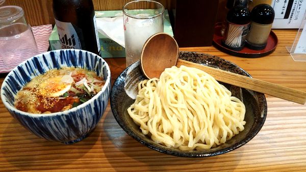 「やっぱり旨い 辛味噌モツつけ麺(865円)」@麺家 大森の写真