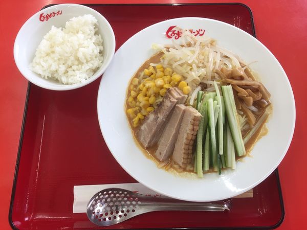 「冷し味噌 大盛」@くるまやラーメン 鹿浜店の写真