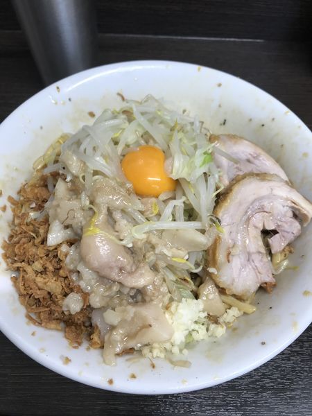 「ラーメン小・汁なし」@ラーメン二郎 川越店の写真