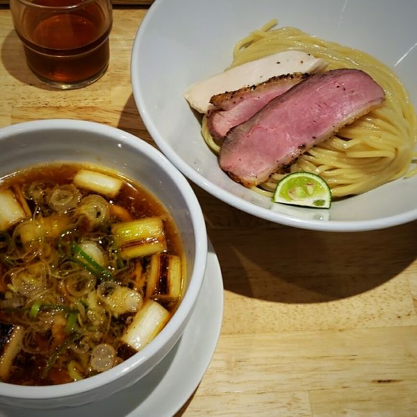 「鴨ネギつけ麺（並盛）１０５０円」@ふる川の写真