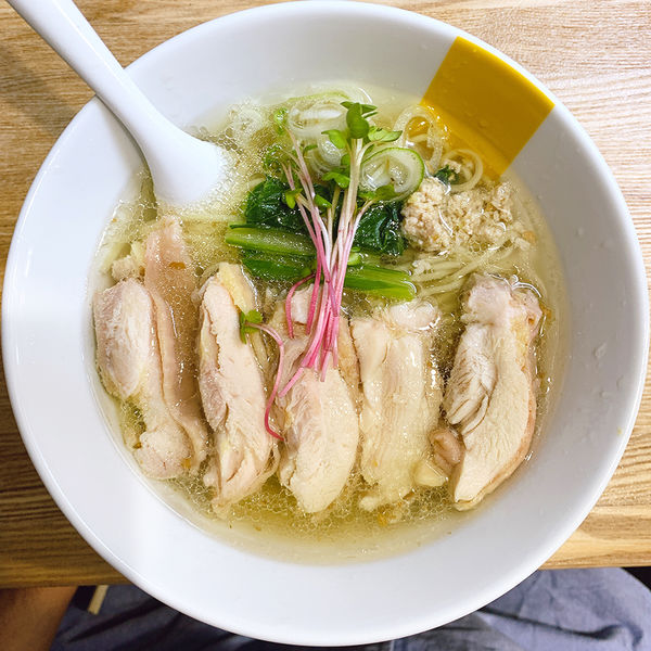 「塩生姜らー麺 肉増し」@塩生姜らー麺専門店 MANNISH 亀戸店の写真