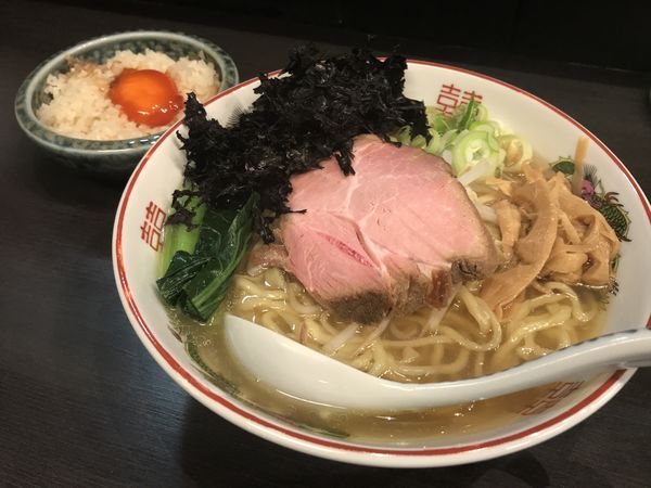 「塩  バラ海苔  大盛」@中華麺きなりの写真