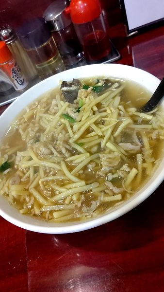 「肉絲めん　780えん」@ラーメンハウス 孫悟空の写真