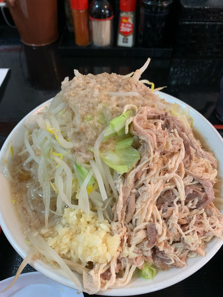 「ラーメン大　全マシ」@麺とび 六方 松川店の写真