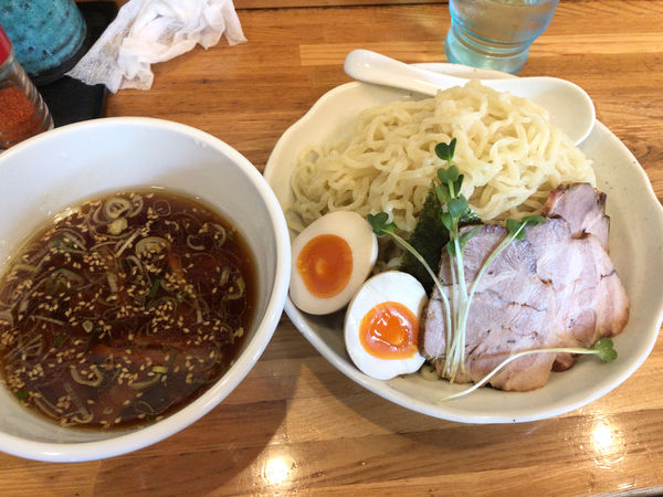 「チャーシューつけ麺(大) + 味付け玉子」@白河手打ち中華 孫市の写真