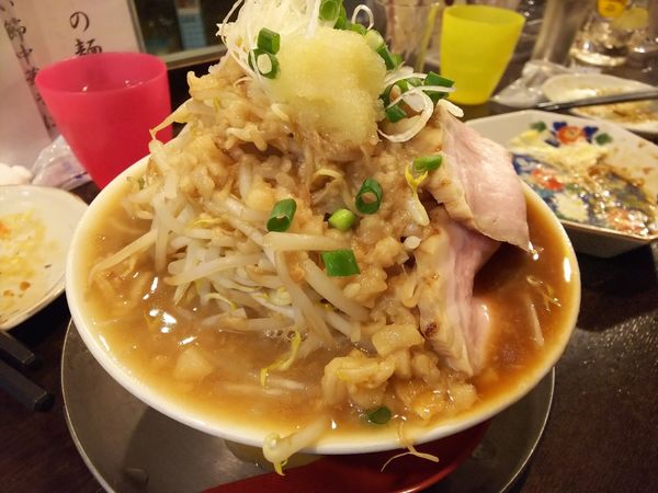 「二郎系豚白湯ラーメン」@立ち呑み居酒屋 金町製麺の写真