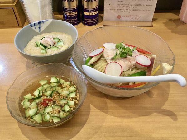 「冷やしつけ蕎麦 ＋ 麦とろごはん」@中華蕎麦 はるの写真