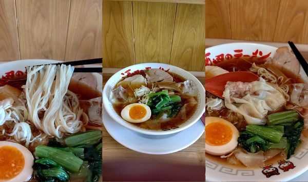 「夏期限定『冷しワンタンメン(¥950)』」@ワンタンメンの満月 三鷹店の写真