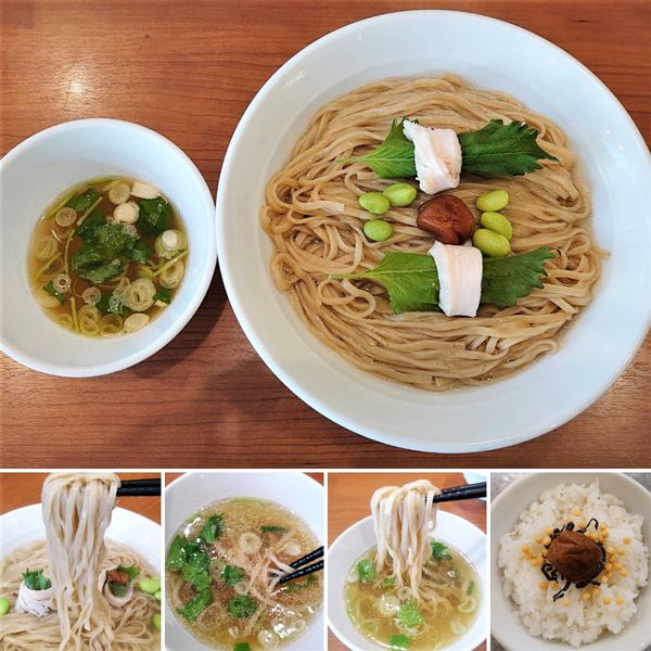 「羅臼昆布と浅利のつけそば＋〆のお茶漬けめし＝1050円」@中華そば 七麺鳥の写真