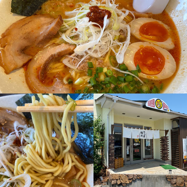 「七三ラーメン➕麺固め」@麺屋 龍次 浪江店の写真