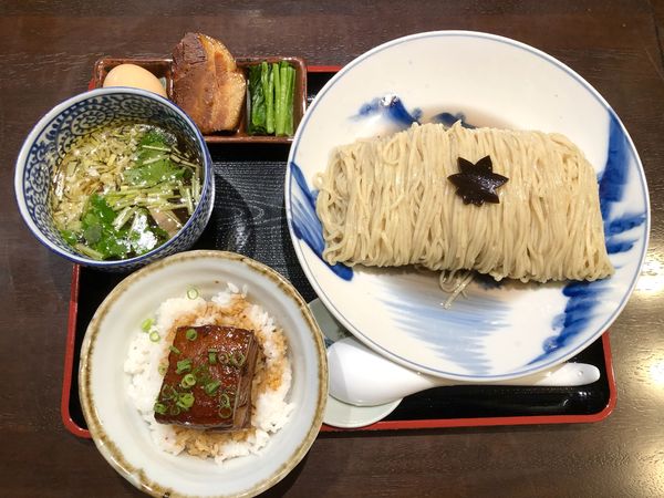 「特製つけそば大￥1150＋角煮飯￥350」@食煅 もみじの写真