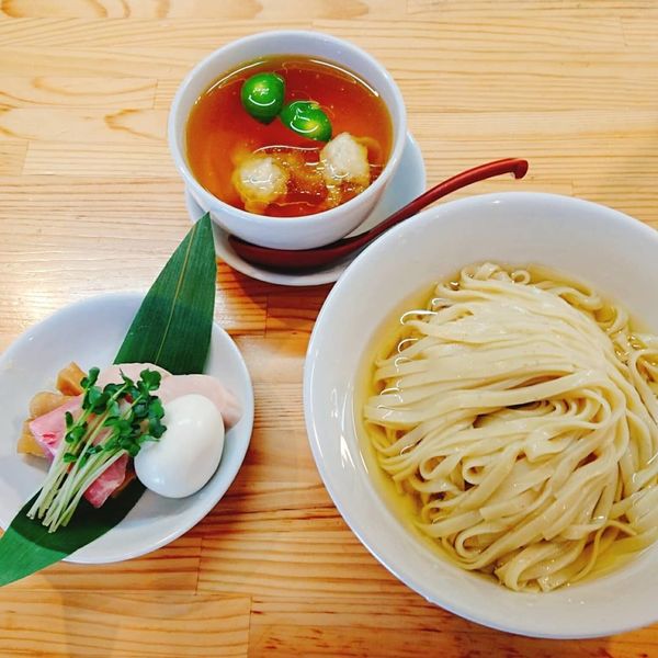 「濃厚清湯 白醤油つけ麺」@自家製麺 くろ松の写真