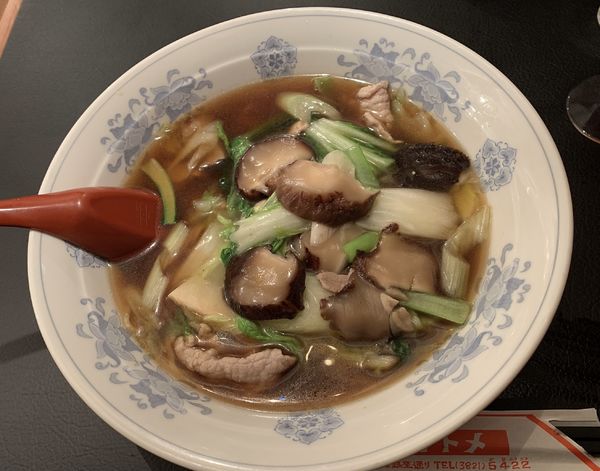 「餃子＆ビール→冬菇湯麺♡」@中華料理 オトメの写真