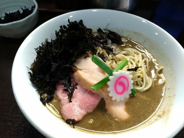 「濃厚そば＋岩のり＋和え玉（細麺）」@中華そば いづるの写真