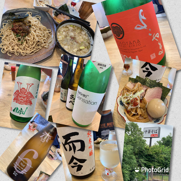 「つけそば＋特製＋カレー玉＋ﾌﾟﾚﾐｱﾑ日本酒」@中華そば専門 とんちぼの写真