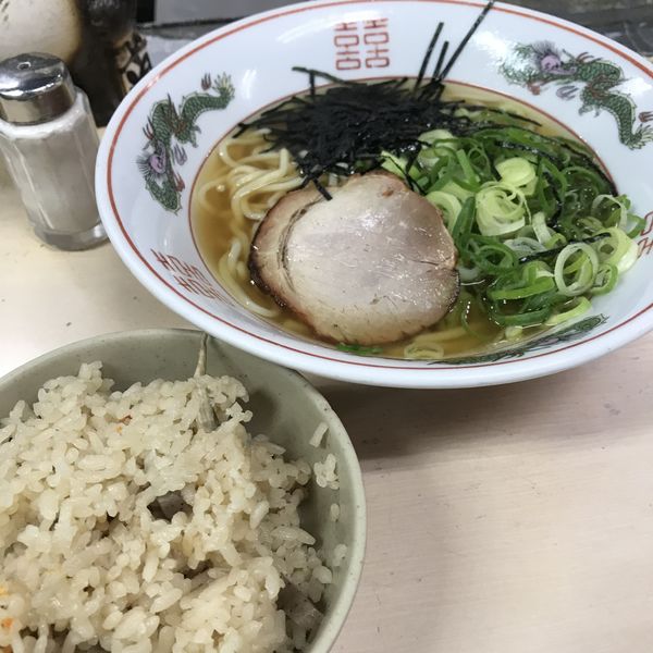 「ラーメン（￥350）＋かやくご飯（￥130）」@松屋の写真