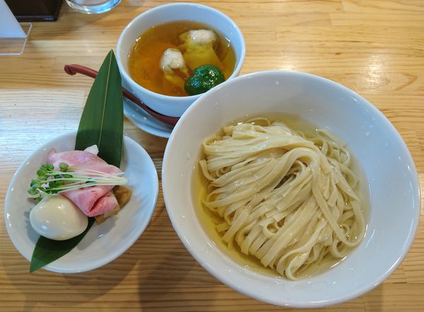 「濃厚清湯 白醤油つけ麺」@自家製麺 くろ松の写真