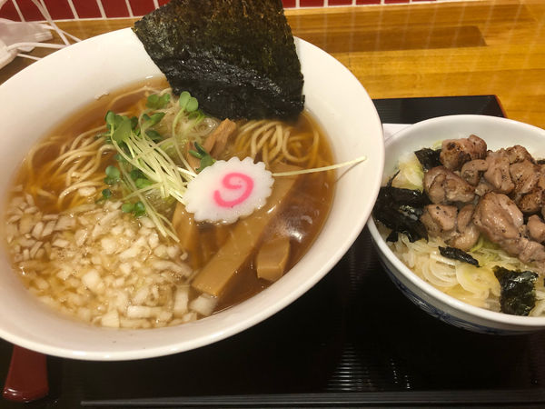 「かもまるセット1000円」@中華そば かもまるの写真