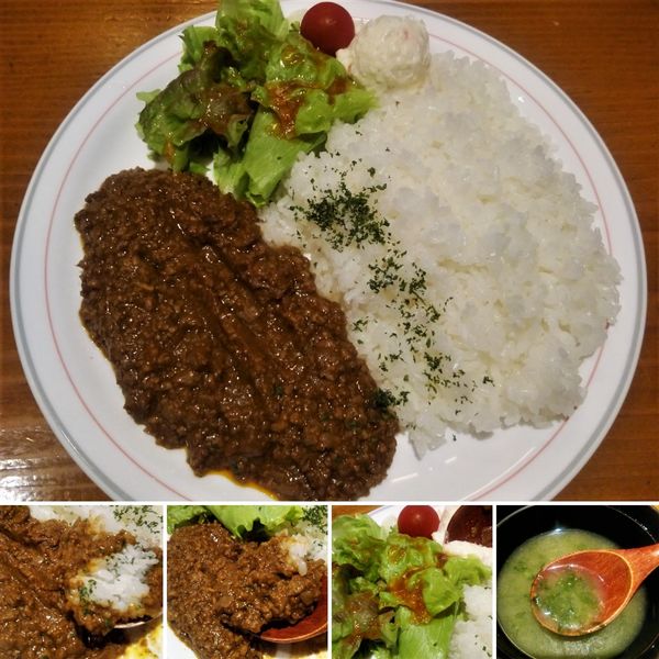「キーマカレーライス　600円」@魚菜の写真