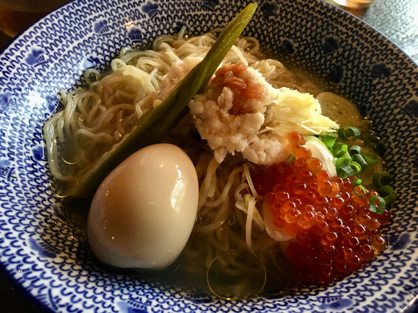 「冷・鱧とイクラの浅利そば」@中華そば ひしおの写真