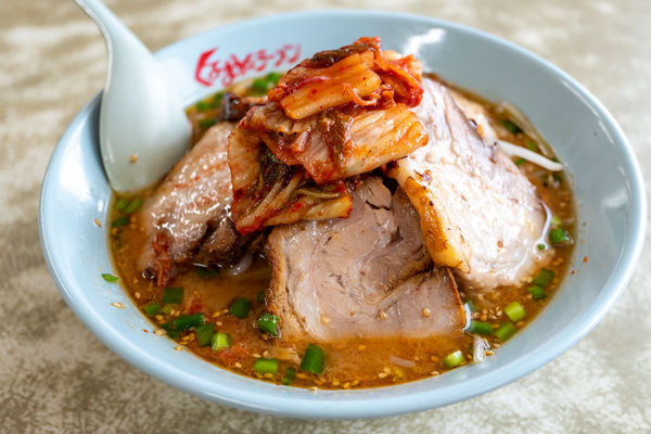 「みそキムチチャーシューメン」@くるまやラーメン 一宮店の写真