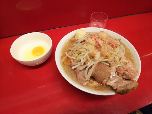 「ラーメン半分」@ラーメン二郎 西台駅前店の写真