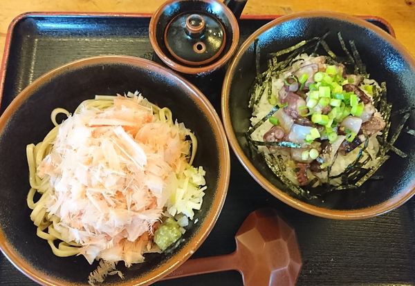 「ねこめん麺￥250＋タコわさ丼￥300＝￥550」@和風らーめん 凪の写真