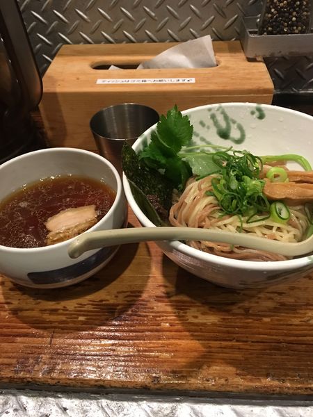「塩つけ麺 温かいスープ」@啜磨専科の写真