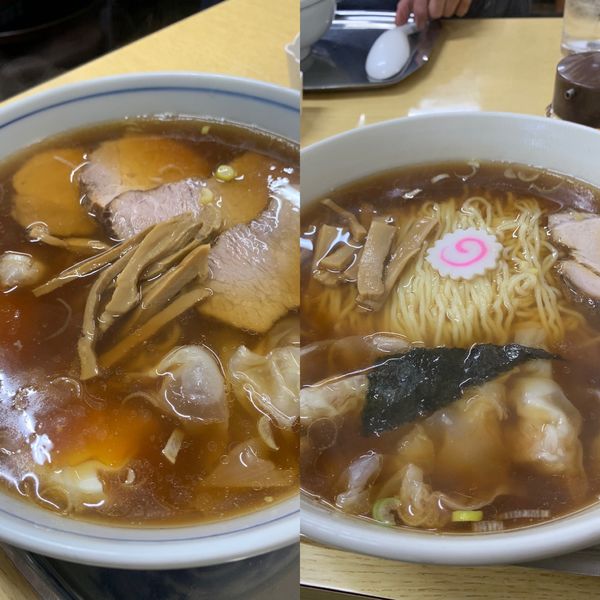 「チャーシュー麺とワンタン麺」@一ノ割大勝軒の写真