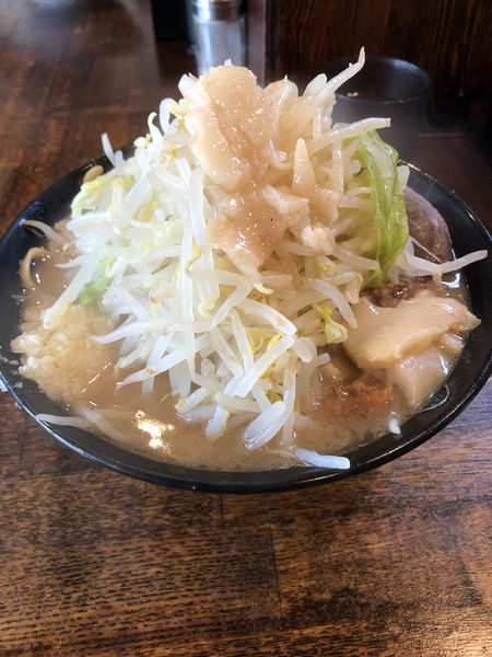 「ラーメン並、にんにく、野菜マシ、アブラマシ」@麺屋 鳳の写真