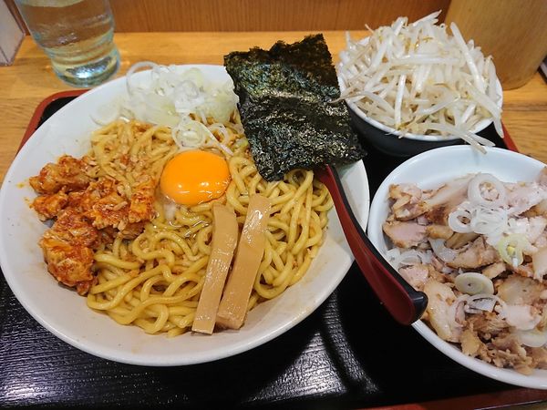 「油そば 焦がしネギ大」@味噌麺処 花道庵の写真