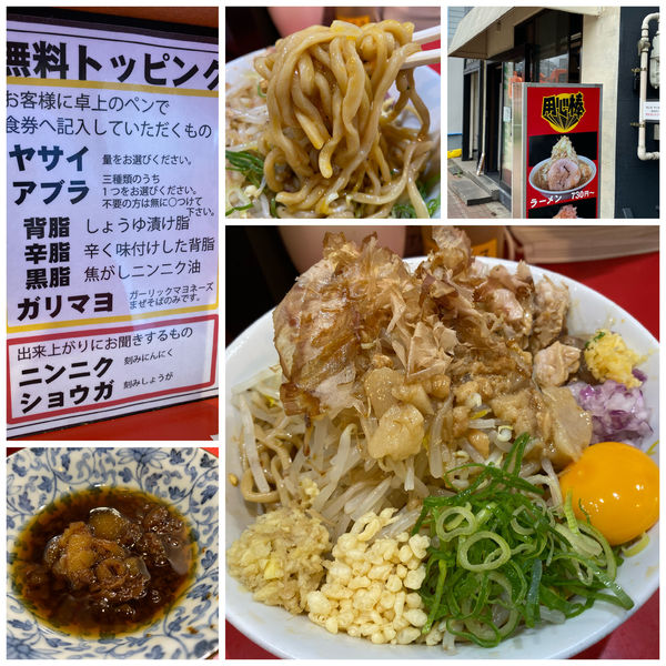 「冷やしまぜそば 880円 麺300g ニンニク少・生姜」@用心棒 市ヶ谷飯田橋の写真