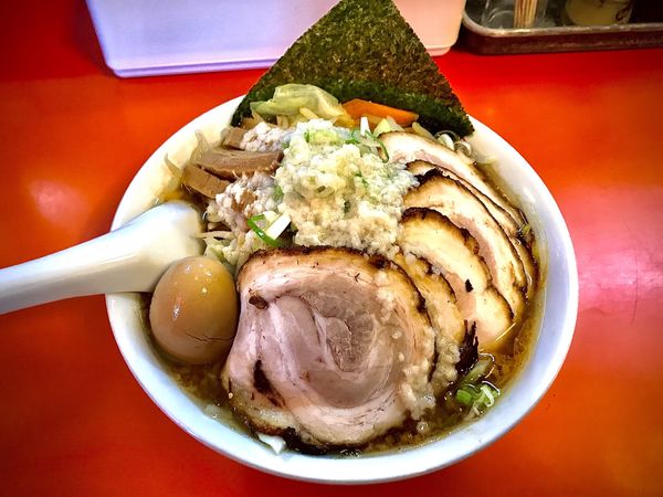 「ごくぜん大盛り+くるくるチャーシュー3枚」@キムラーメンの写真