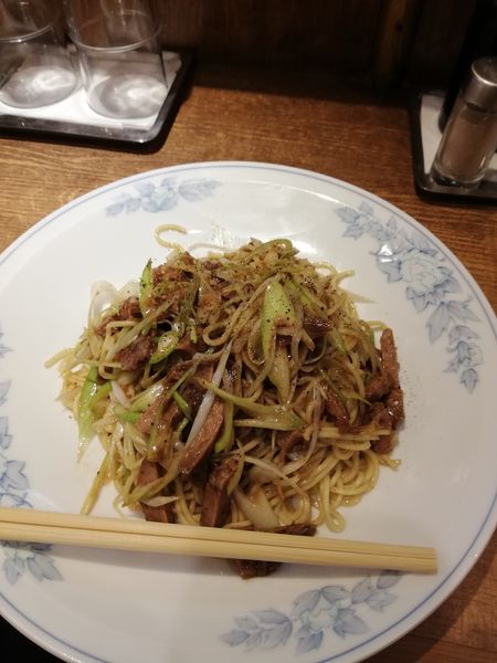 「ロー麺（汁なしネギそば）税抜700円」@広東料理 廣新楼の写真