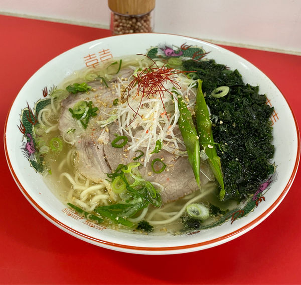 「中華そば・塩¥800 with あおさのり￥100」@中華そば 竹千代の写真