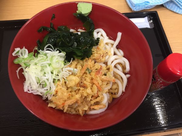 「冷やしたぬきうどん¥400」@めん処一ぷく 新座店の写真