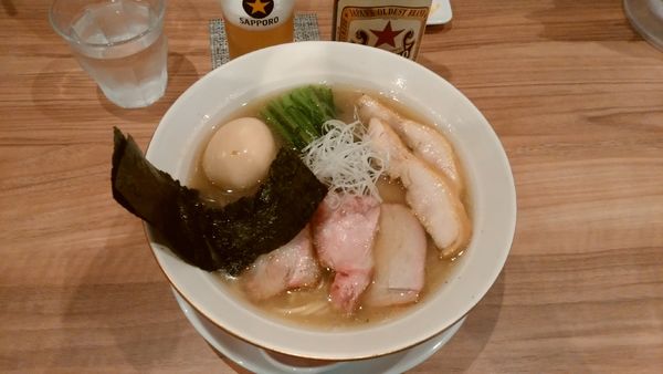 「特製塩￥1500+サッポロ赤星￥500-」@麺処 ほん田 秋葉原本店の写真