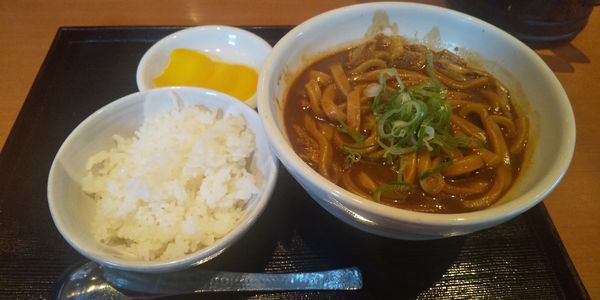 「黒カレーうどん」@カレーうどん 千吉 新木場店の写真