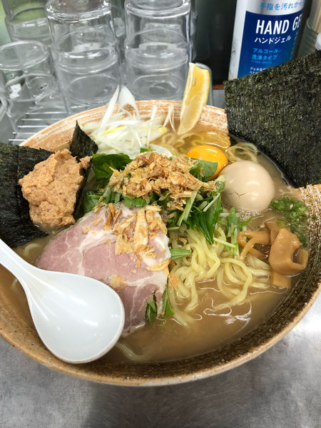 「鮟鱇出汁冷やしまぜそば大盛り＋鮟肝ディップ」@覆麺 智の写真