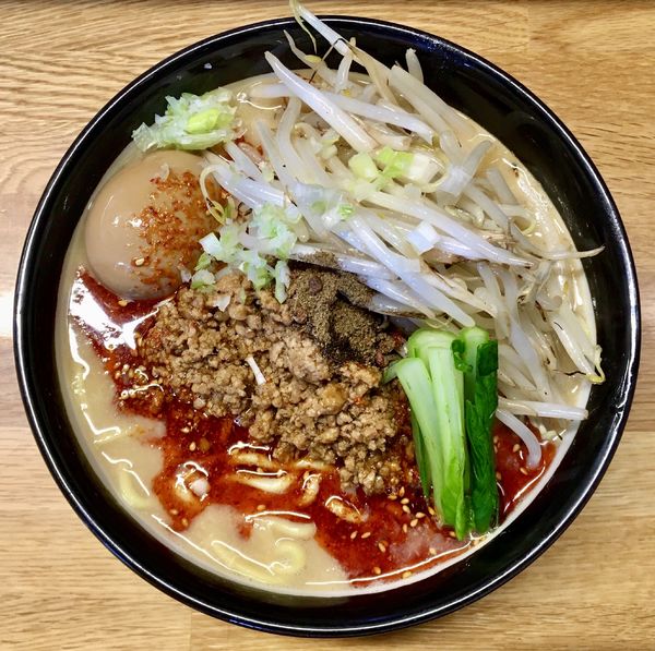 「味玉担々麺・モヤシ増し痺れあり」@味噌っ子 ふっくの写真