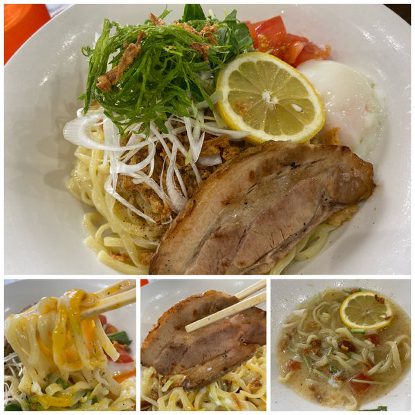 「冷やし汁なし 塩 大盛り無料 950円」@麺丼Dining 夢者の写真